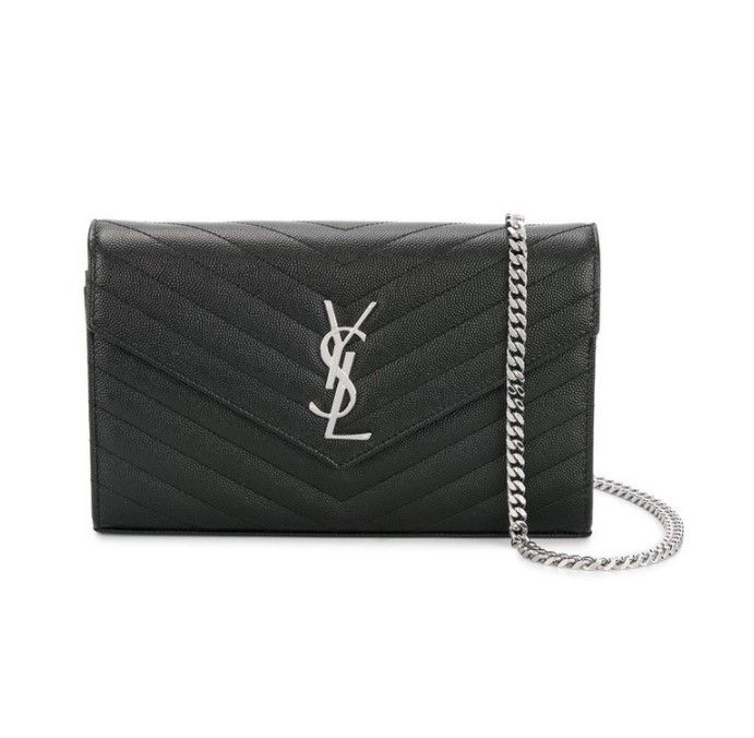 Yves Saint Laurent Monogram In Grain De Poudre Embossed Leather 鏈帶皮夾｜原價：HK$13,460｜現售：HK$11,450