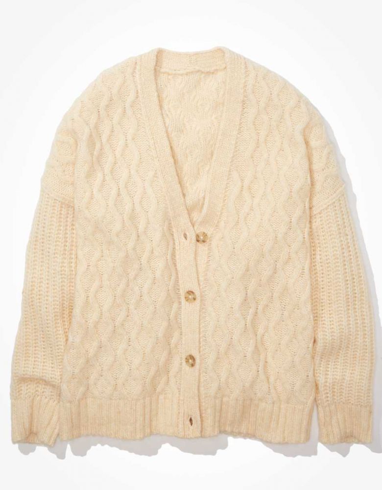 AE Oversized Cable Cardigan HK$590