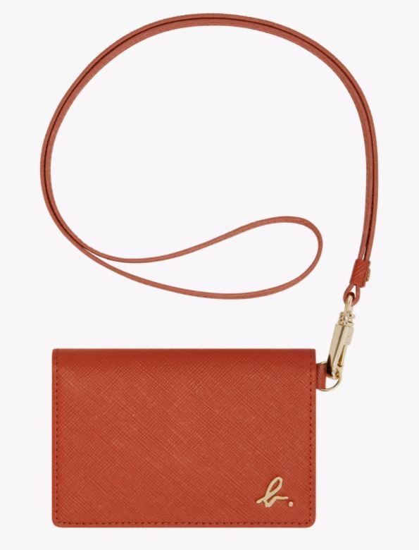 LEATHER CARD CASE WITH NECK STRAP 原價 HK$990.00 現價 HK$792.00