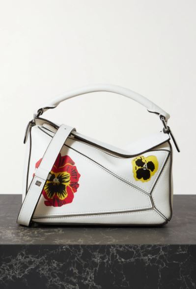 LOEWE+ Joe Brainard Puzzle small floral-print textured-leather shoulder bag香港門市價錢：HK$ 23,450 | 網購價：HK$ 23,450 | 限時7折：HK$ 16,415 
