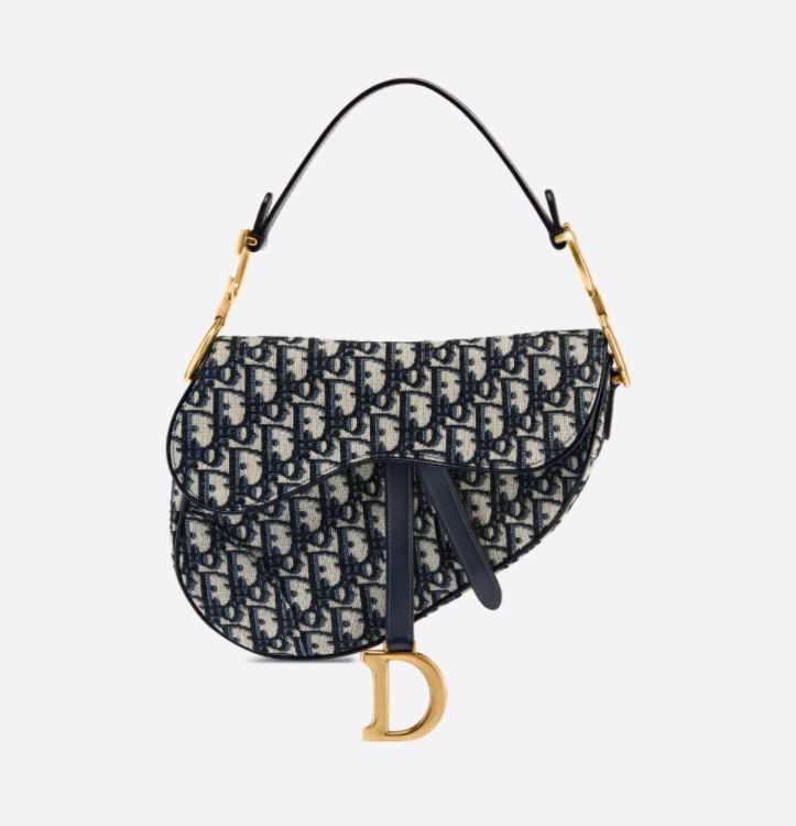Dior Saddle Bag #Blue Oblique｜HK$ 29,500