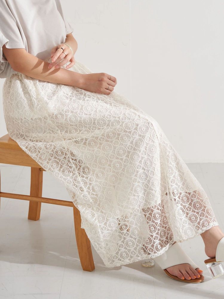 EARTH MUSIC&ECOLOGY  蕾絲裙 ｜原價145.09港幣 ，44折後63.73港幣 