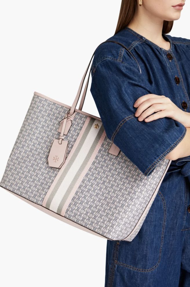 Tory Burch Printed coated cotton-canvas tote 原價 HK$2,866 | 特價HK$1,662【42% off】