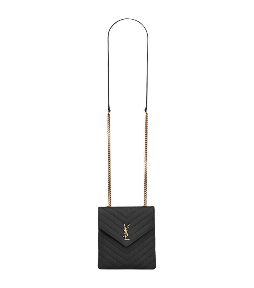 SAINT LAURENT Double Flap Cross-Body Bag 網購價HK$9,575 | 香港官網價 HK$12,250【香港價78折】