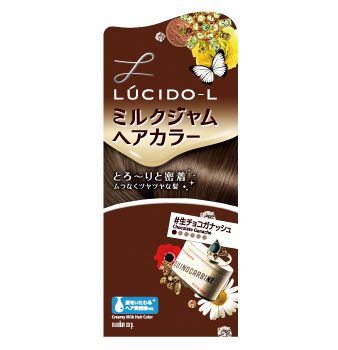 第3位 LUCIDO L ミルクジャムヘアカラー牛奶果醬染髮劑。 染髮劑添加了山茶花油、珍珠等護髮精華成分，乳液狀的染髮劑，容易塗抹延展性高，染髮效果均勻易上色。