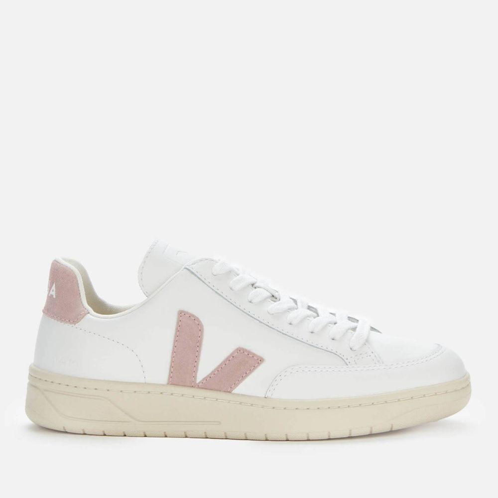 Veja Women's V-12 Leather Trainers - Extra White/Babe 原價 HK$1236 | 特價 HK$989 | 香港門市價 HK$1590 【62折】