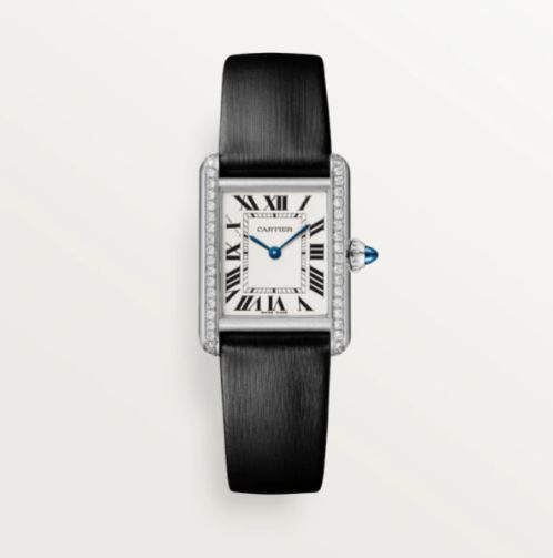 TANK MUST DE CARTIER 腕錶 小型款，石英機芯，精鋼，鑽石，皮革 HK$49,300