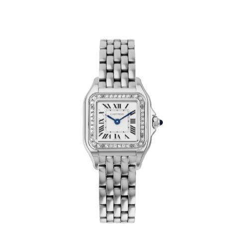 PANTHÈRE DE CARTIER 腕錶 小型款，石英機芯，精鋼，鑽石HK$66,000