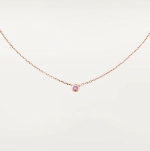 CARTIER D'AMOUR 項鏈，18K玫瑰金，粉紅色藍寶石 HK$8,300