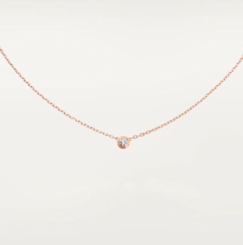 CARTIER D'AMOUR 項鏈，小型款18K玫瑰金，鑽石 HK$10,400