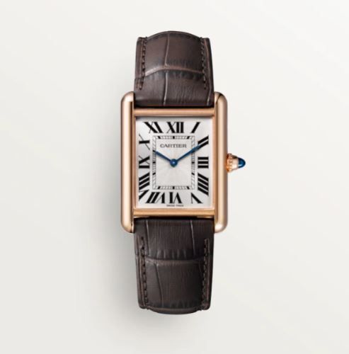 TANK LOUIS CARTIER 腕錶 大型款，手動上鏈機械機芯，18K玫瑰金，皮革HK$106,000