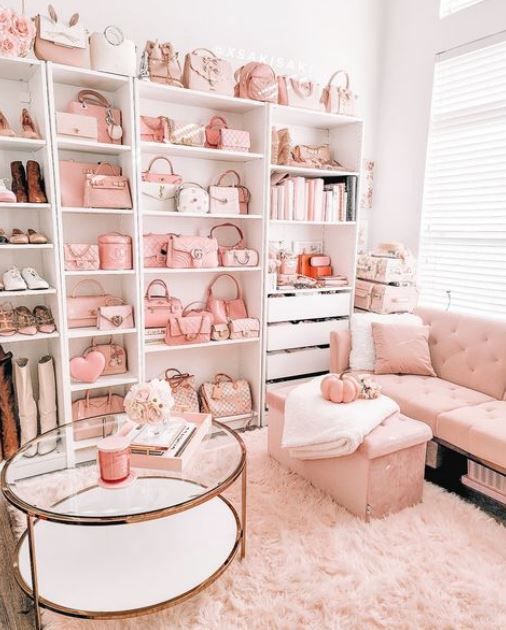 Saki經常曬出衣帽間照片，可見粉紅色名牌鞋袋佔據整面墻壁，無論是Chanel、Hermès、Dior、Prada、Saint Laurent、Louis Vuitton等等，珍藏戰利品數量多得誇張。
