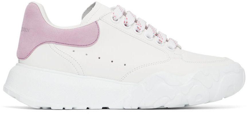 White & Purple Court Sneakers | 原價 HK$ 4250 | 現售 HK$ 2762 (35% OFF)