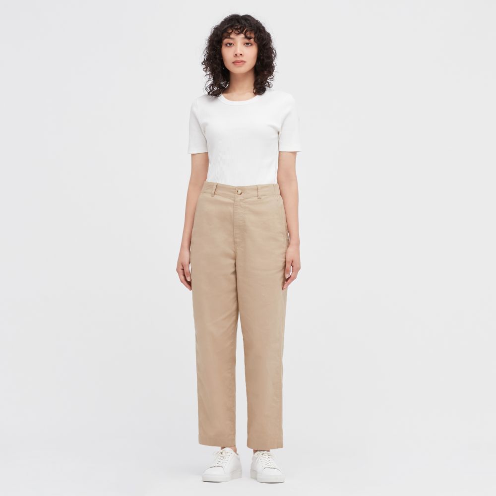 linen cotton tapered pants_$149 (原價$199)