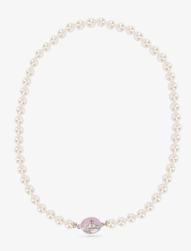 Loelia brass and faux-pearl necklace｜ 網購價 $1470.00