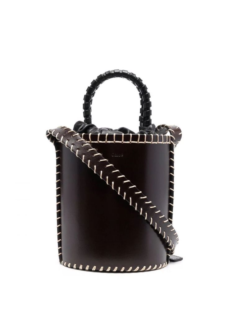 Chloé contrast-stitching leather bucket bag  原價 HK$19,308 | 折後：HK$13,515（7折）