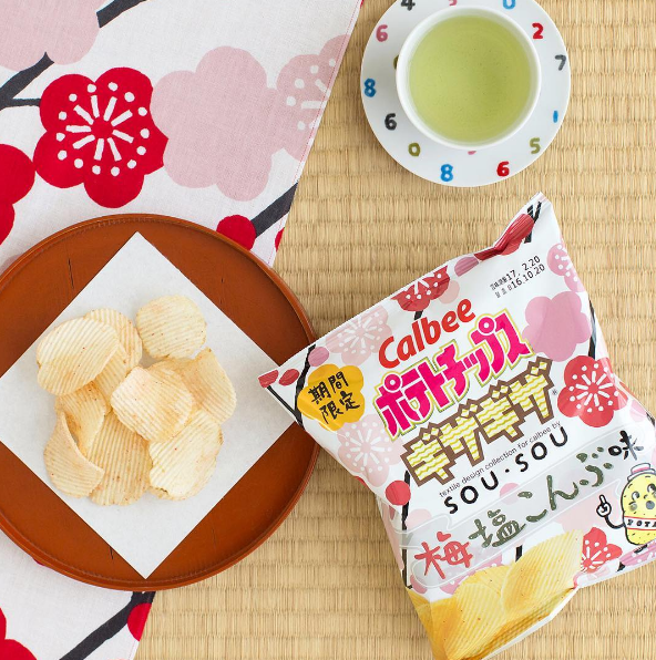 Calbee與SOU・SOU合作～推出梅子鹽昆布味薯片！