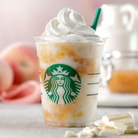 日本Starbucks季節限定～蜜桃白朱古力星冰樂！