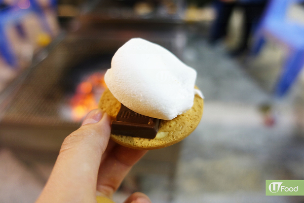 零技巧BBQ自製　熱溶綿花糖朱古力夾餅