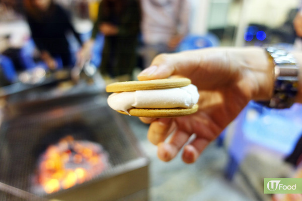 零技巧BBQ自製　熱溶綿花糖朱古力夾餅