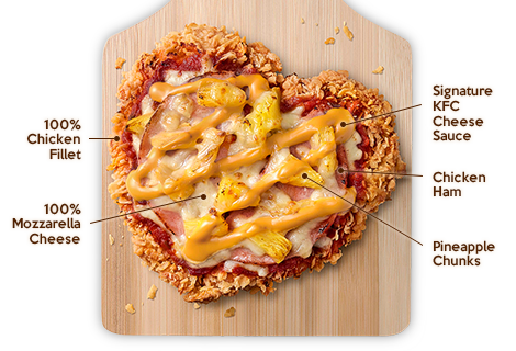 KFC踩入PIZZA界？！新加坡首推炸雞薄餅CHIZZA