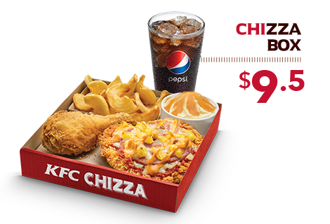 KFC踩入PIZZA界？！新加坡首推炸雞薄餅CHIZZA