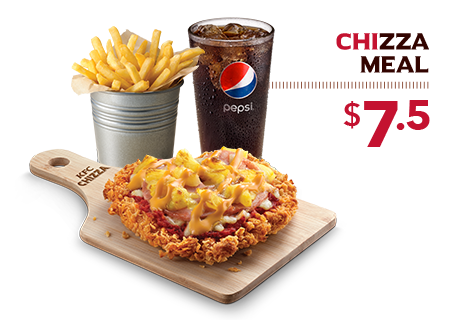 KFC踩入PIZZA界？！新加坡首推炸雞薄餅CHIZZA