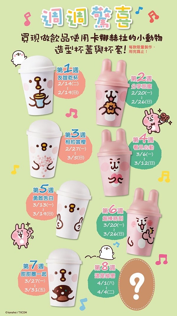 台灣Mister Donut新系列！人氣卡通兔兔與P助聯乘甜甜圈及環保杯