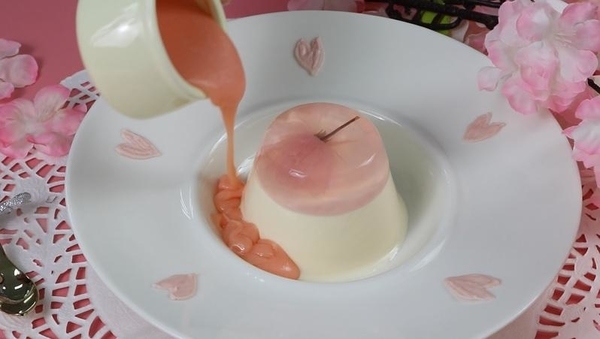 超夢幻~粉紅櫻花奶凍!