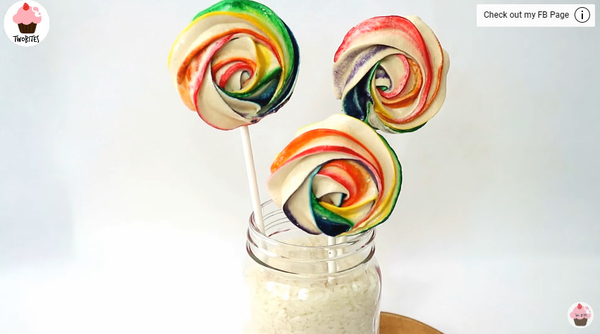 簡易小禮物~彩虹玫瑰棒棒糖