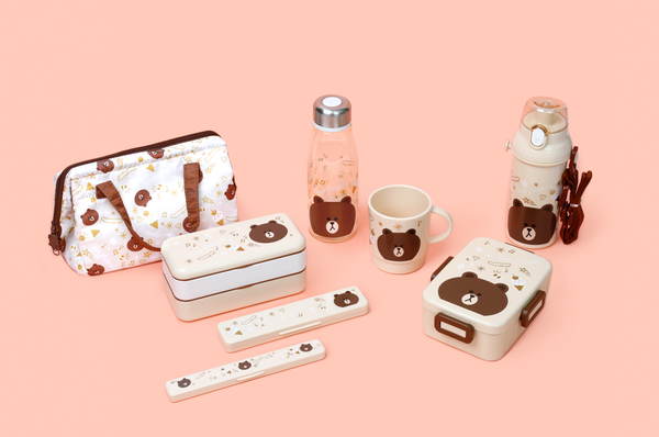 LINE FRIENDS新推可愛2層便當盒 熊大CONY粉色系野餐用品登場