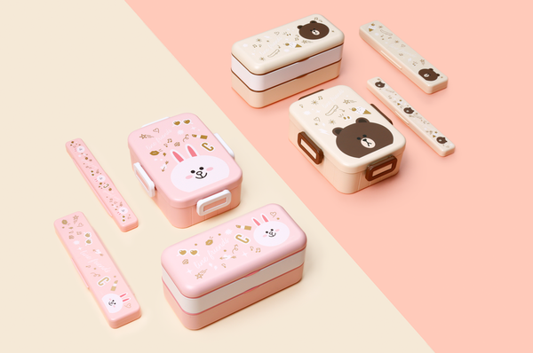  LINE FRIENDS新推可愛2層便當盒 熊大CONY粉色系野餐用品登場