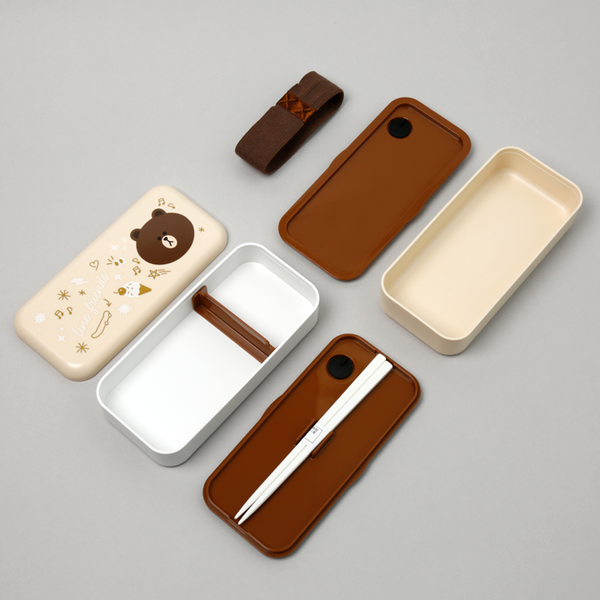  LINE FRIENDS新推可愛2層便當盒 熊大CONY粉色系野餐用品登場