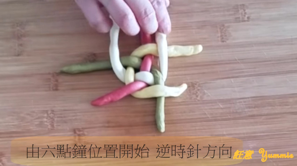 傳統中式美~四色繡球饅頭