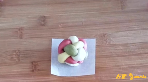 傳統中式美~四色繡球饅頭