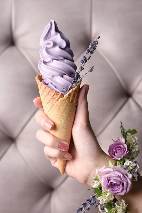 浪漫粉紫薰衣草雪糕 香節限定新口味