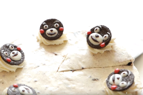 可愛熊本熊甜品！超簡單免焗OREO芝士凍餅食譜 