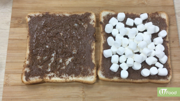 手殘都整到！甜入心「Nutella流心棉花糖多士」