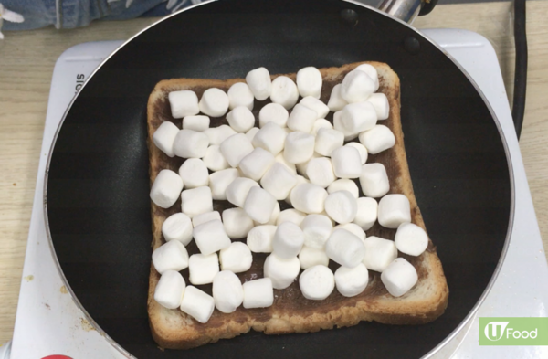 手殘都整到！甜入心「Nutella流心棉花糖多士」