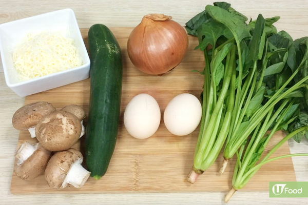 簡易無肉菜式！菠菜芝士蘑菇焗蛋