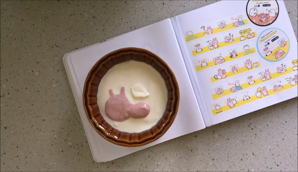 逐筆拆解！人氣卡通「粉紅兔兔」彩繪乳酪