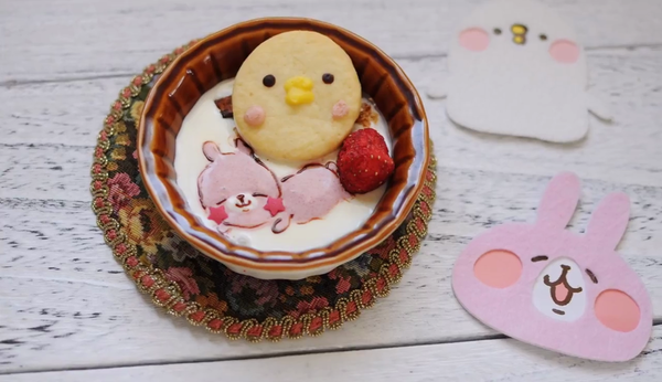 逐筆拆解!人氣卡通「粉紅兔兔」彩繪乳酪