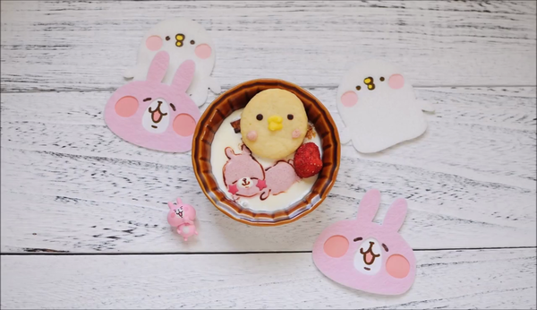 逐筆拆解！人氣卡通「粉紅兔兔」彩繪乳酪