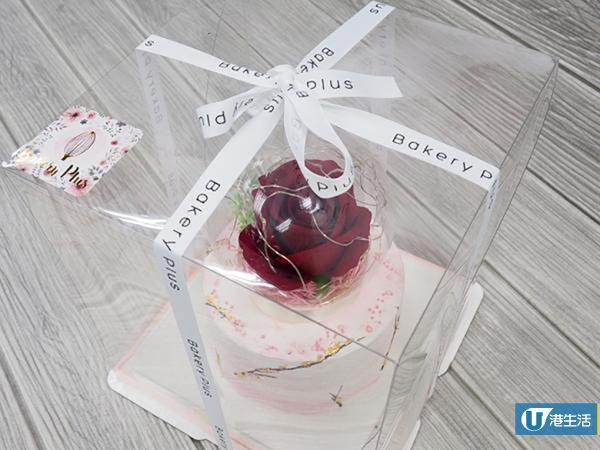 華麗生日蛋糕新選擇　LED發光玫瑰+雲石蛋糕