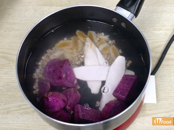 健脾益氣、防衰老！清甜「紫薯淮山薏米糖水」