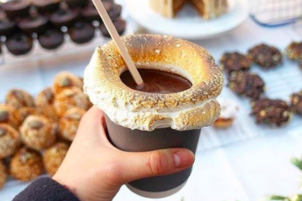 倫敦市集創意飲品 微焦棉花糖海鹽朱古力