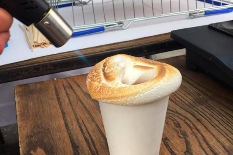 倫敦市集創意飲品 微焦棉花糖海鹽朱古力