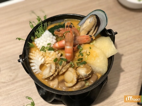 $72一人鍋 鮮味魚湯+魚肚／帆立貝／海蝦