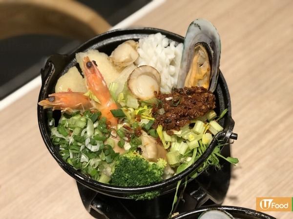 $72一人鍋 鮮味魚湯+魚肚／帆立貝／海蝦