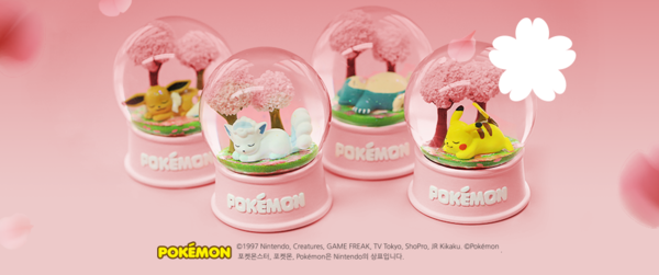 櫻花樹下的比卡超／伊貝！　韓國快餐店新推出4款夢幻水晶球